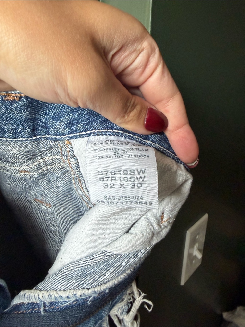 Vintage RUSTLER Ripped Straight Leg Jeans - Picture 4 of 5